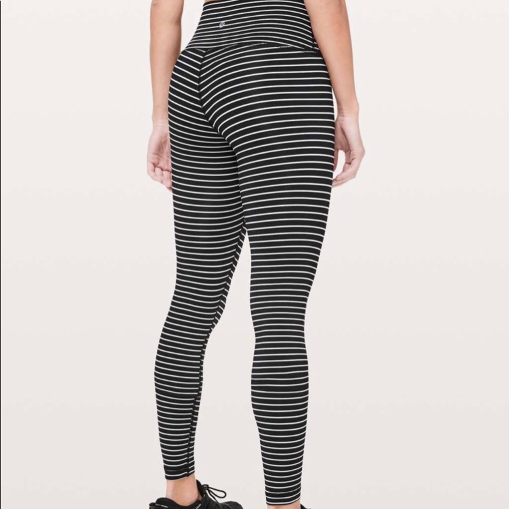 Lululemon Wunder Under High-Rise Luxtreme Tight Parallel Black and White Stripe
